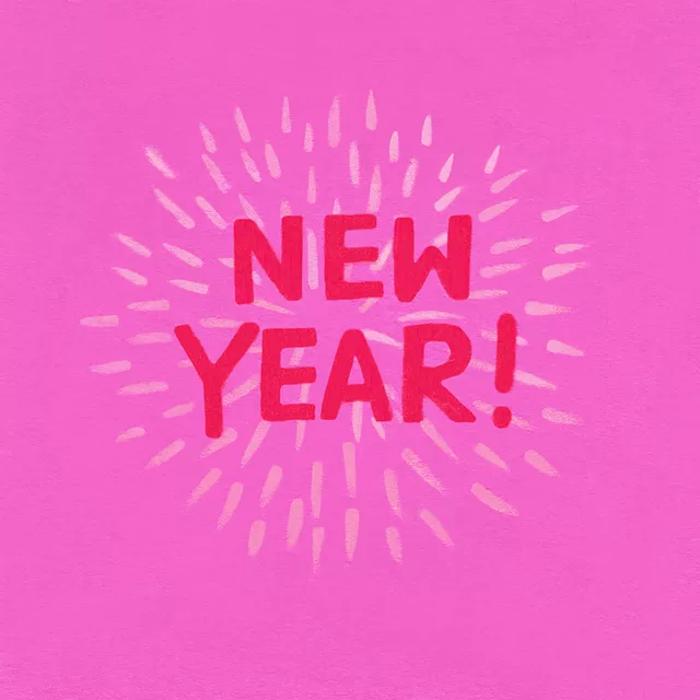 Tischset New Year pink