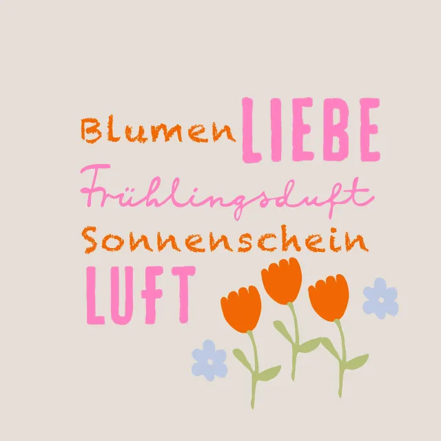 Kissen Frühlingsspruch Beige
