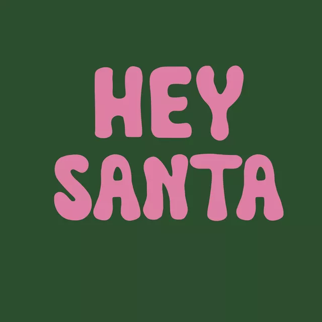 Kissen Hey Santa Grün Pink