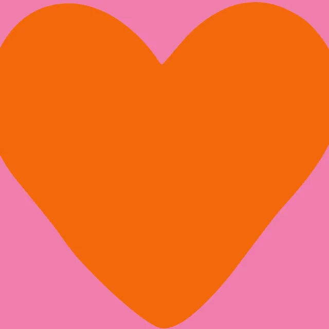 Kissen Big Heart orange