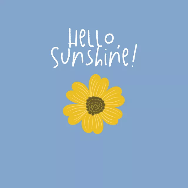 Kissen Hello Sunflower Blau