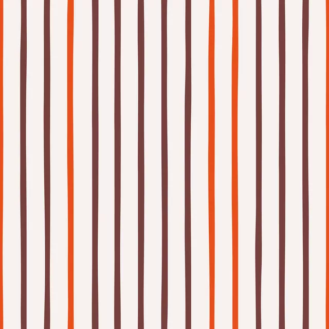 Tischläufer Streifen Duo | beige-rot-braun