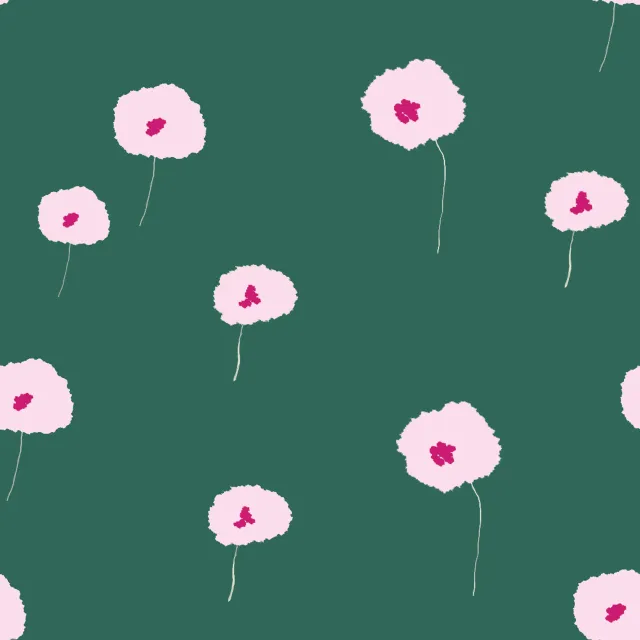 Tischdecke Pinke Blumentupfer