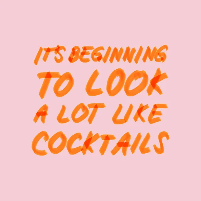 Kissen Cocktails Typo