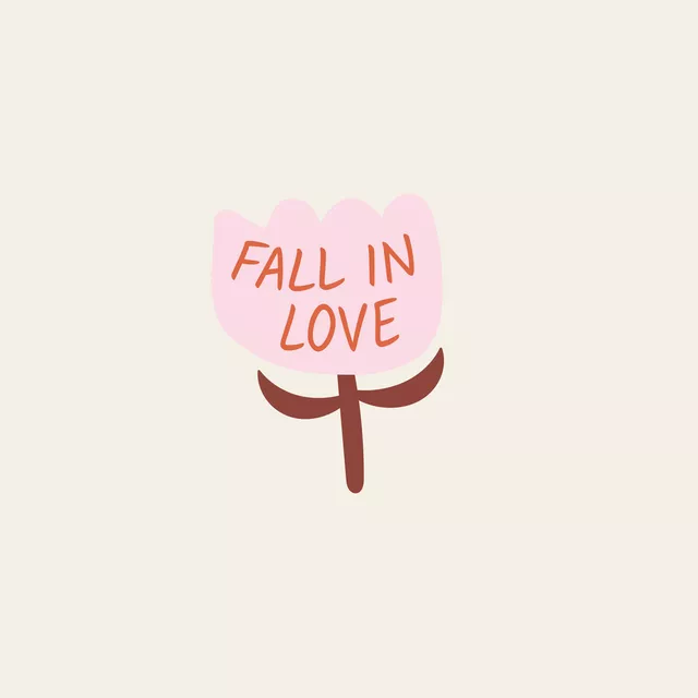Kissen Fall in Love Flower