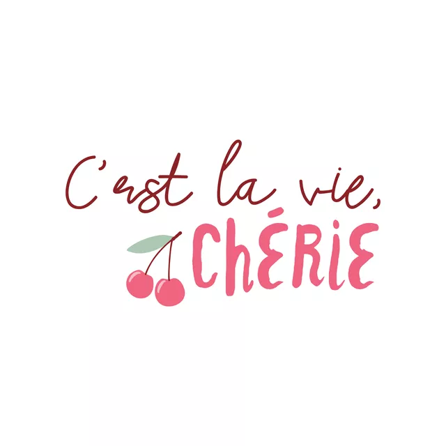 Kissen C´est la vie chérie weiß