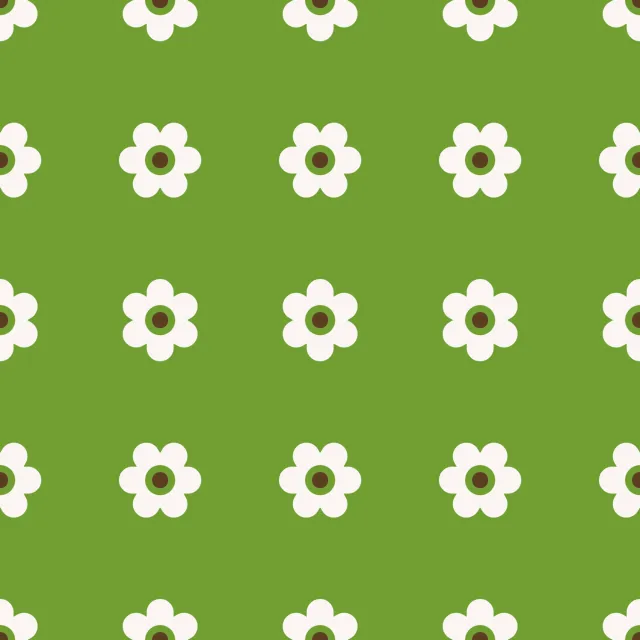 Tischläufer Blümchen Beige Grün