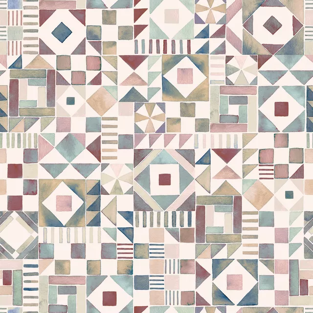 Flächenvorhang Geometric Pattern Pastel