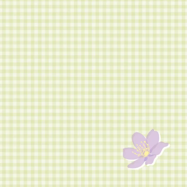 Tischset Kirschblüte Vichy grün