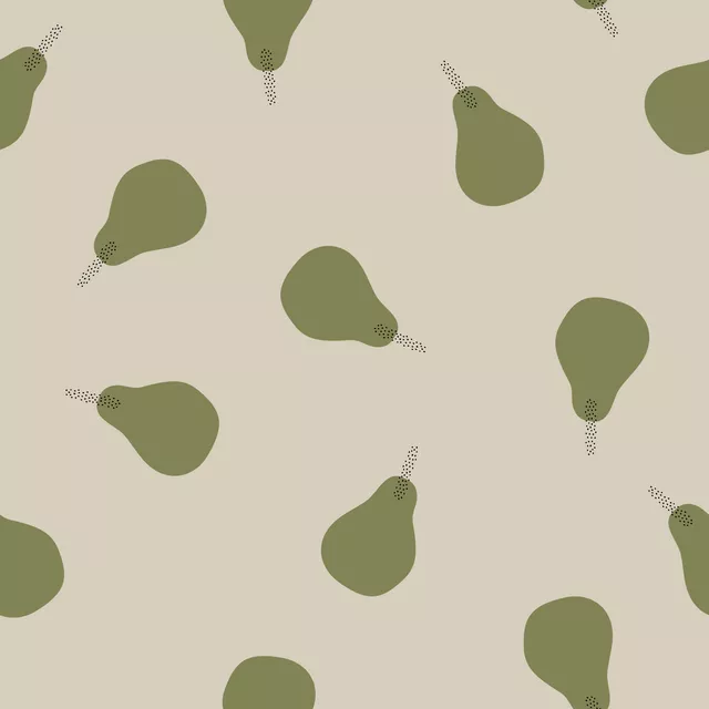 Tischdecke Muster Birne - beige