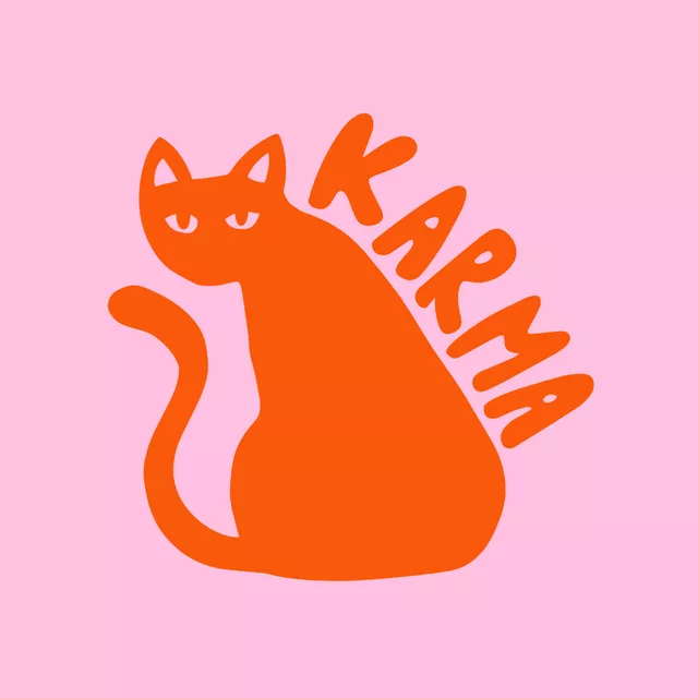 Kissen Karma Cat Orange