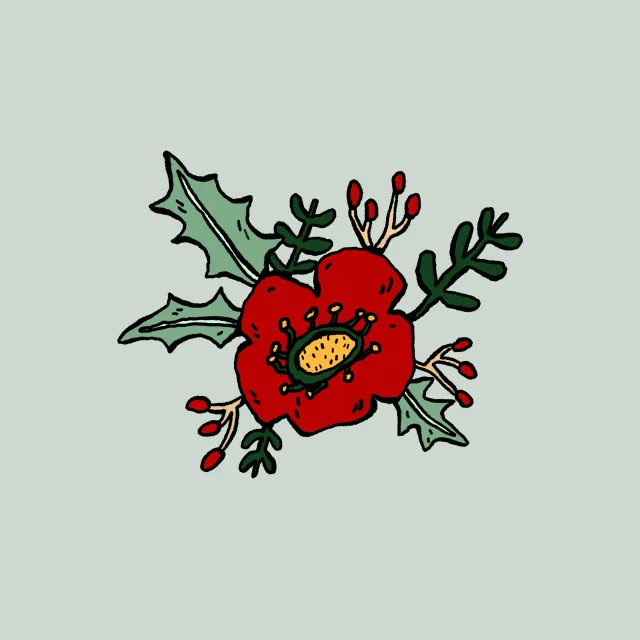 Servietten Weihnachtsblumen