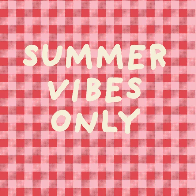 Kissen Summer Vibes Only Gingham
