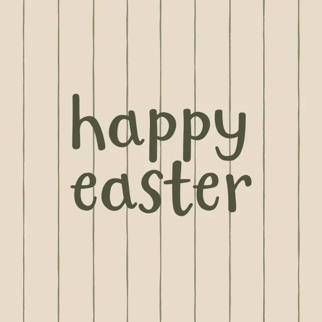 Kissen Happy Easter Streifen