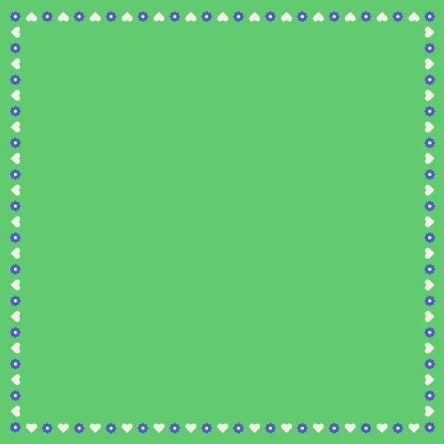 Tischdecke Blumen und Herzen grün