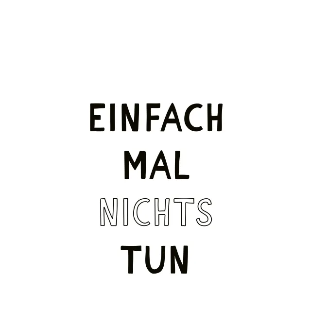 Kissen Nichts Tun Schwarz Weiß