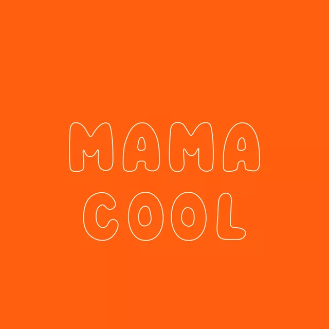 Kissen Mama Cool Orange & Weiß