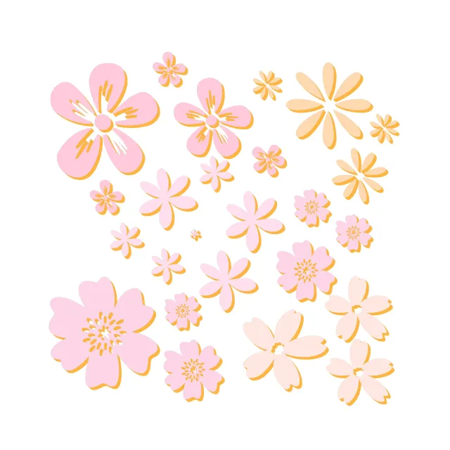 Bankauflage Pinke Blumen Sommergarten