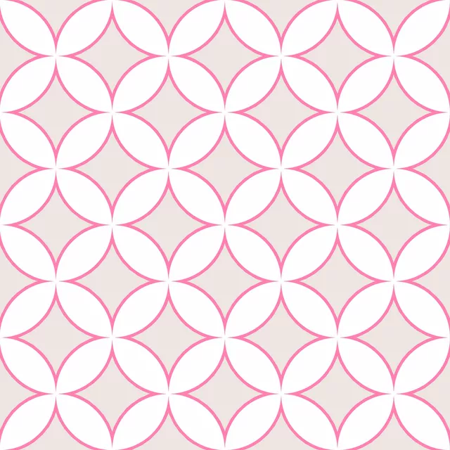 Tischdecke Hamptons Chic - Kreise Pink