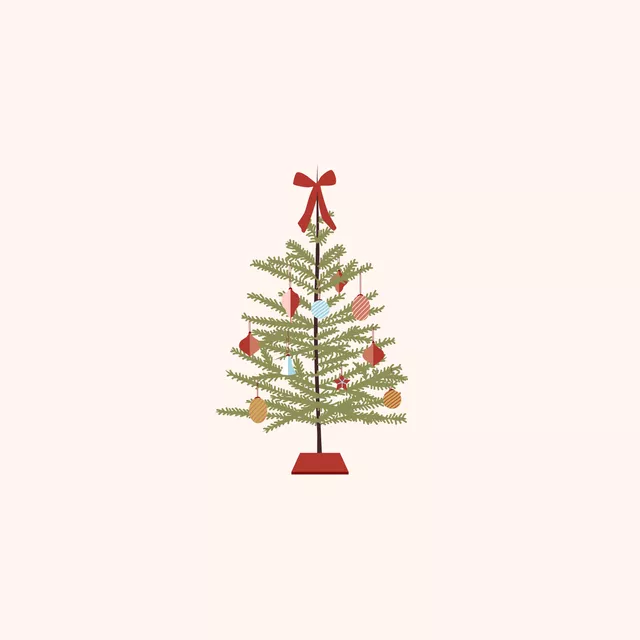 Geschirrtuch Christmas Tree with a Bow