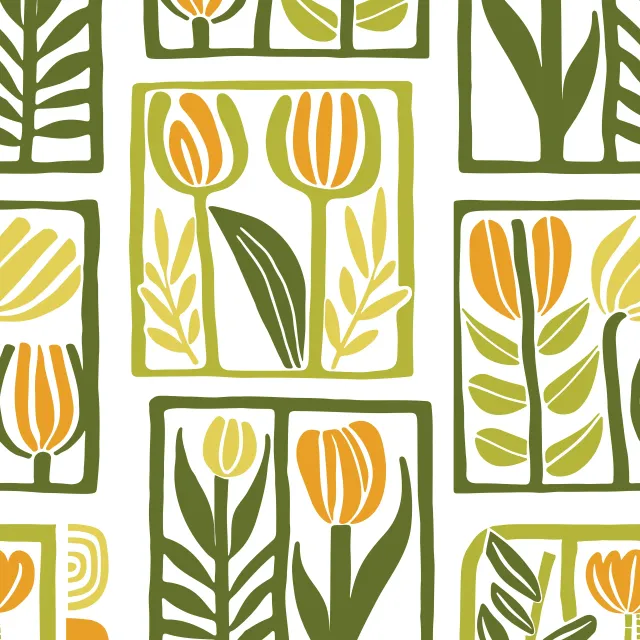 Raffrollo Minimalist  Tulips