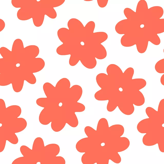 Kissen Liva Flowers Pattern Red