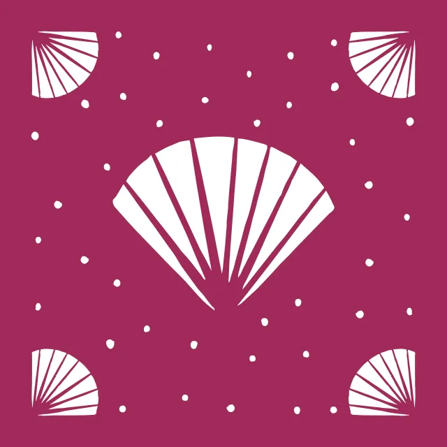 Kissen Abstract Shell bordeaux