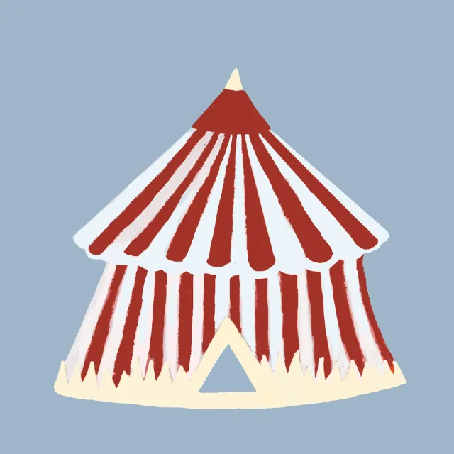 Raffrollo Zirkuszelt