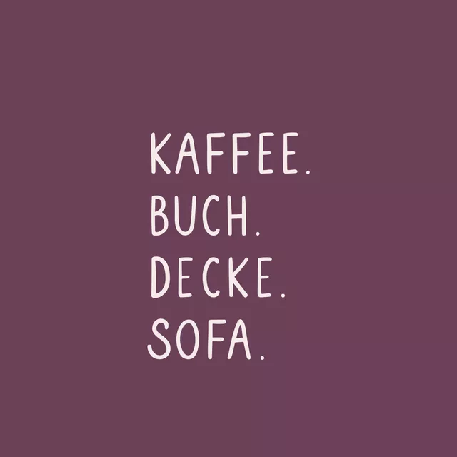 Kissen Kaffee Buch Decke Sofa Pflaume