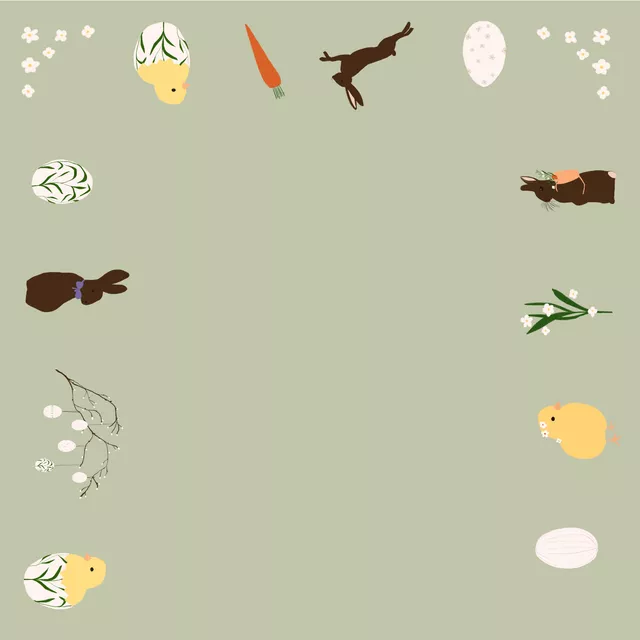 Tischläufer Ostern Muster Dunkel