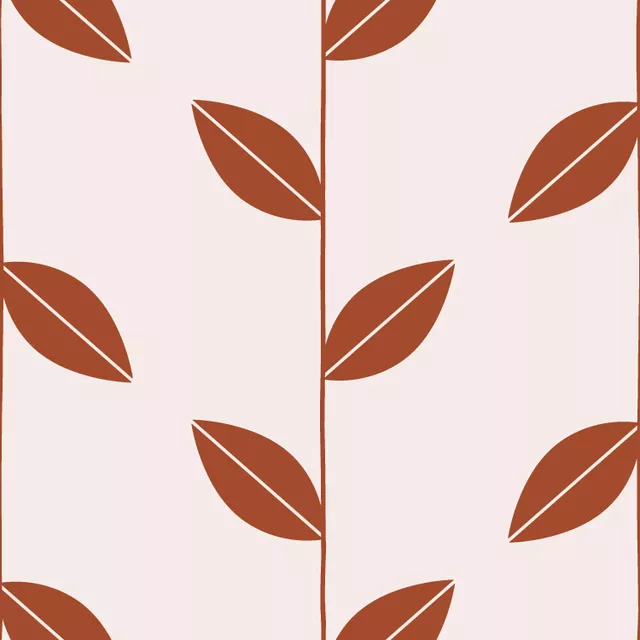 Kissen Blätter Boho Braun Beige