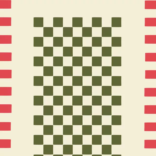 Tischdecke Tischdecke kariert mit Rand