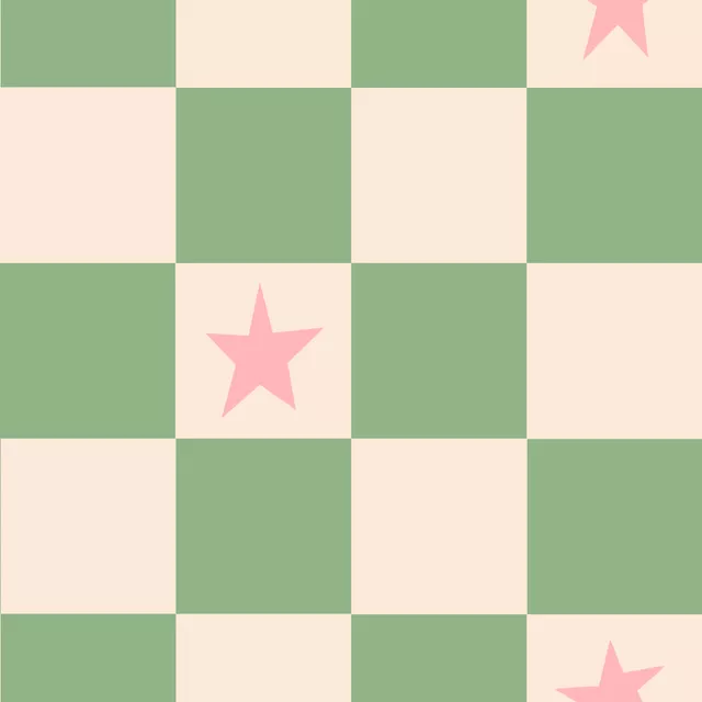 Bettwäsche Schachbrettmuster mit Stern