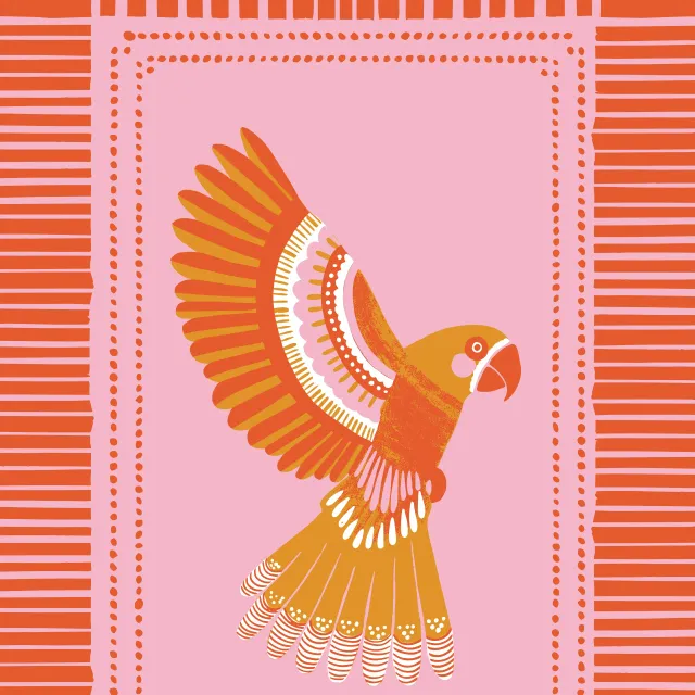 Geschirrtücher Papagei orange
