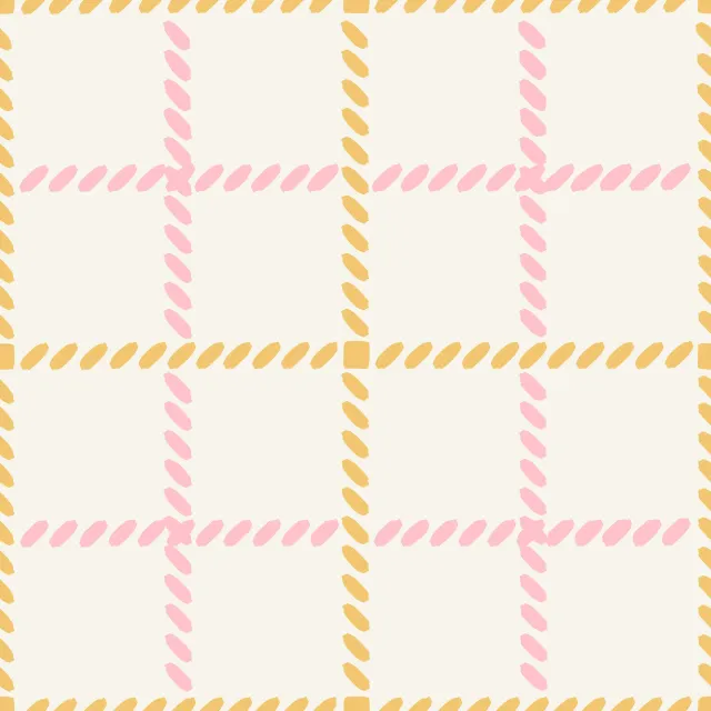 Bettwäsche Linien Karo Gelb Rosa