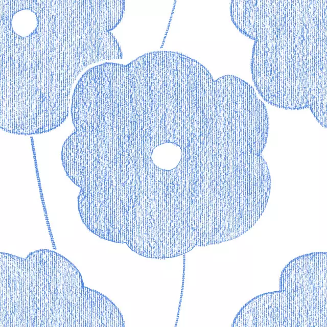 Bettwäsche Crayon Flower blue
