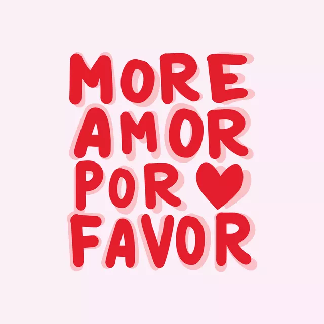 Bodenkissen More Amor Por Favor rojo