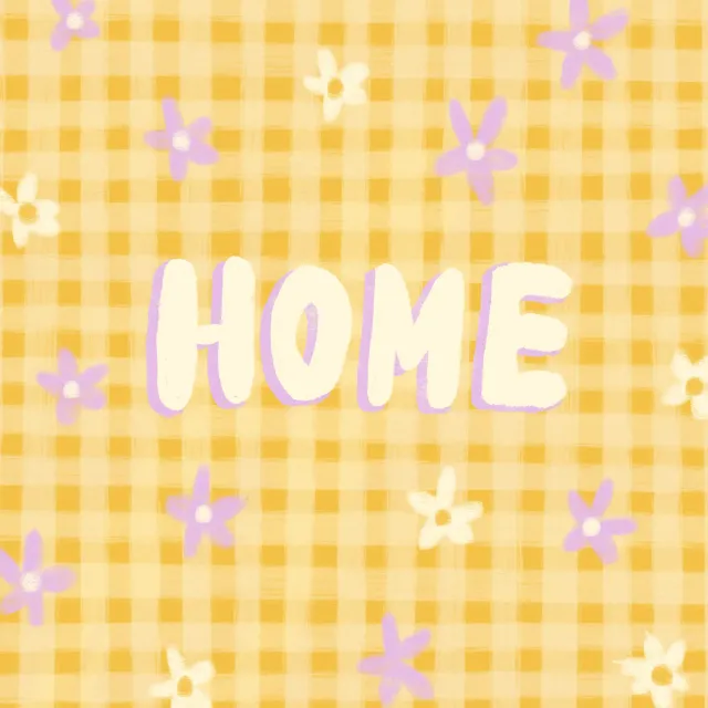 Kissen Home Karomuster Blumen