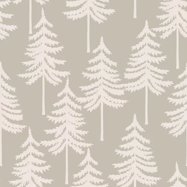 Tischdecke Winterwald Weihnachten beige