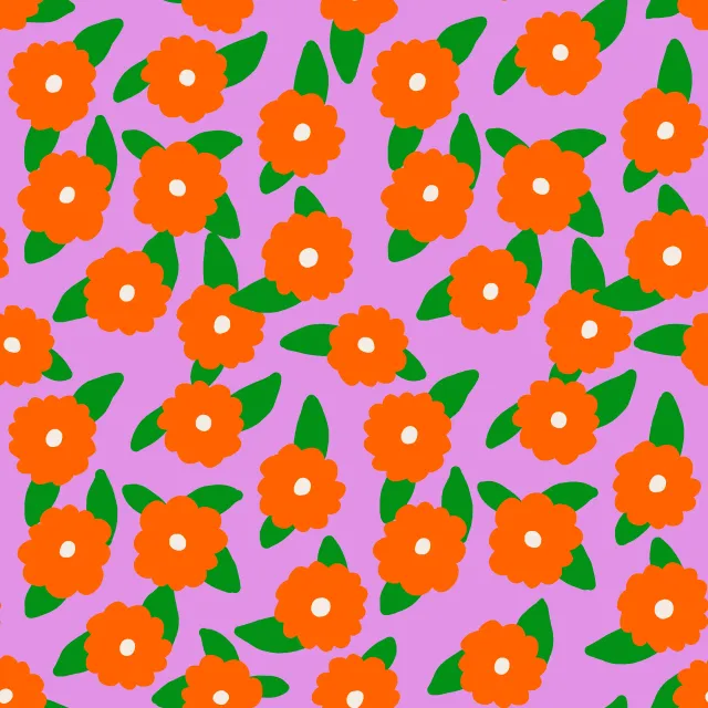 Tischdecke Blumen Pink Orange