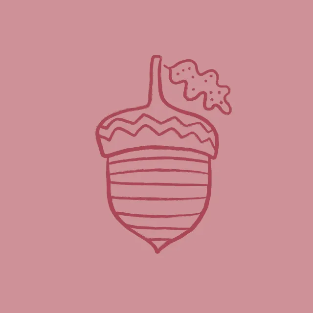 Kissen EICHEL HERBST Rosa