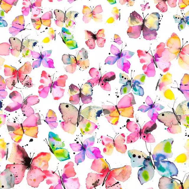 Bettwäsche Spring Watercolor Butterflies