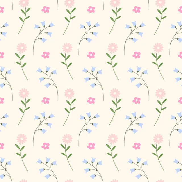 Kissen Blumenmuster in Reihen