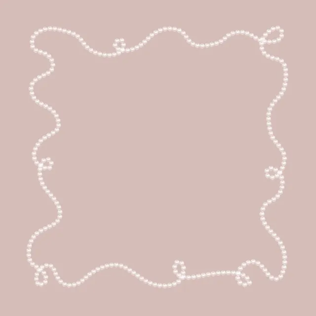 Kissen Perlenkette Rahmen Sand