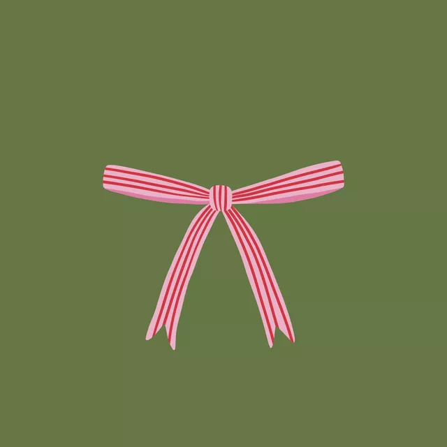 Kissen Weihnachtsschleife Grün Pink