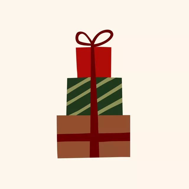 Kissen Geschenkstapel