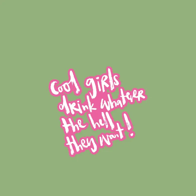 Kissen Cool girl drinks