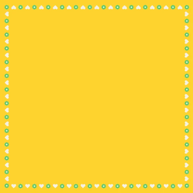 Tischdecke Blumen und Herzen gelb