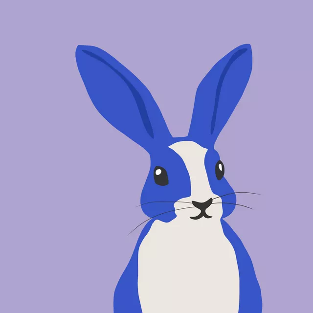 Kissen Osterhase Kaninchen blau