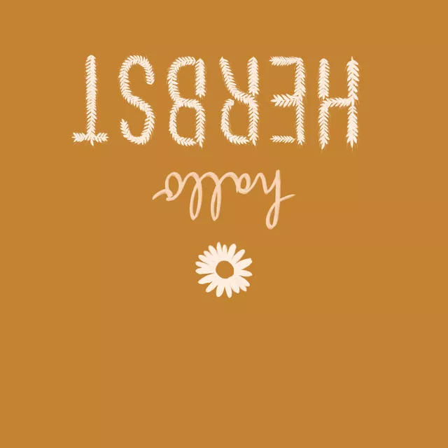 Tischläufer Hallo Herbst Ocker